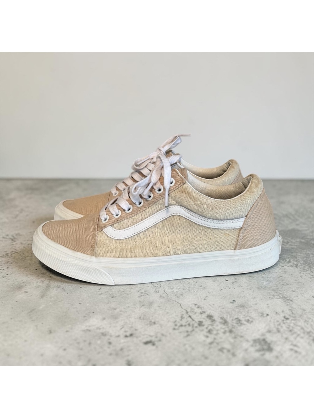 Vans Old Skool Canvas & Suede Sneakers Tan / Beige (Men's Size 11 / Women's 12.5